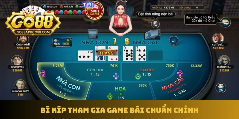 Bí kíp tham gia game bài chuẩn chỉnh